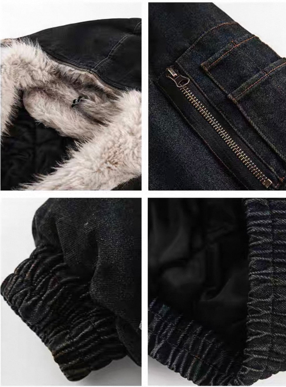 Heavyweight Fur Hood Zip Jacket