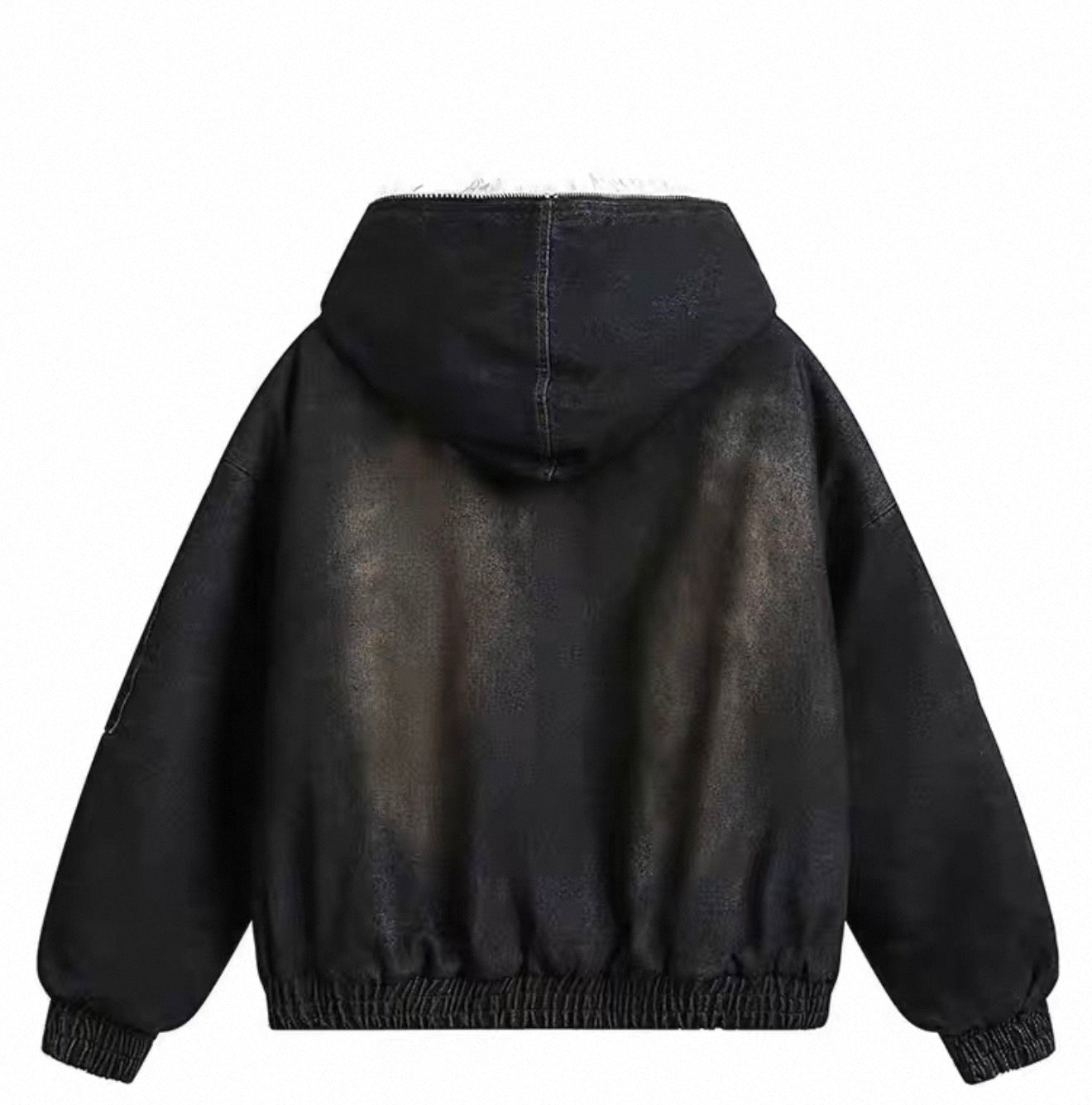 Heavyweight Fur Hood Zip Jacket