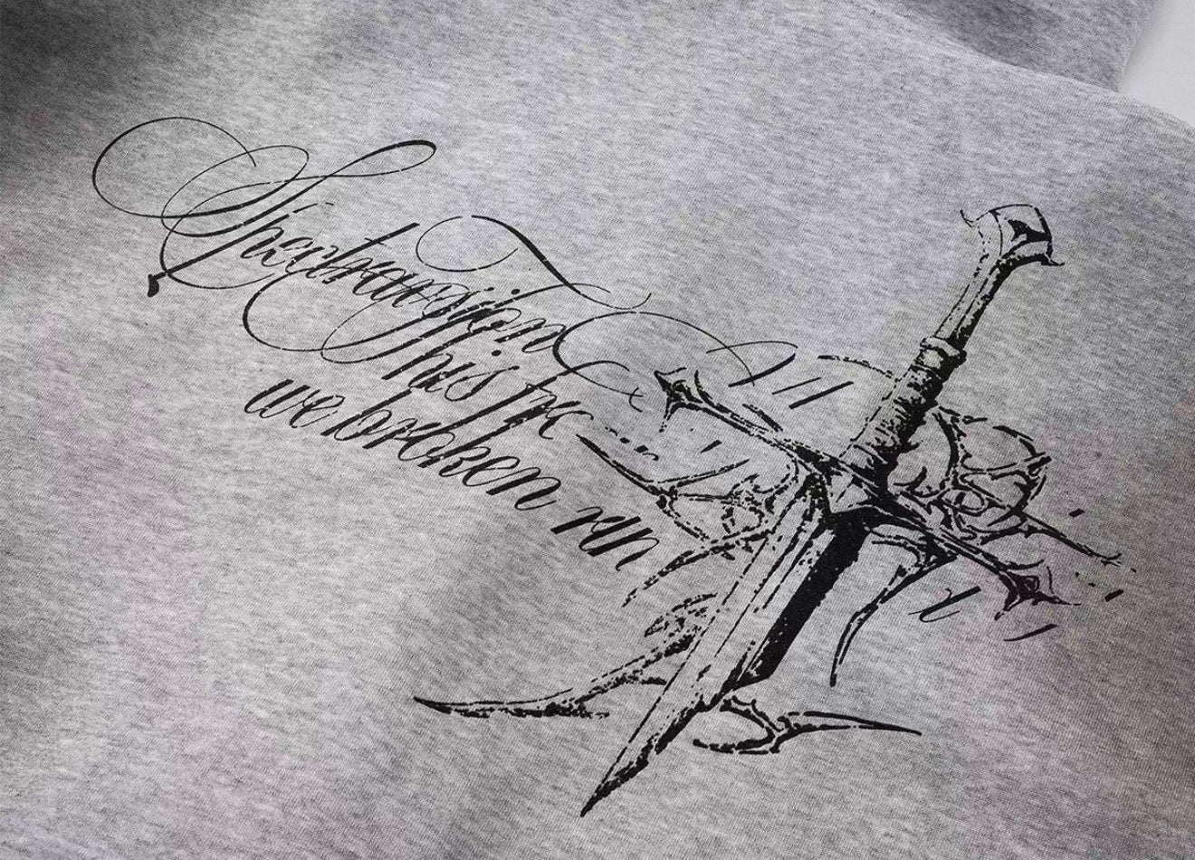 Y2K Gothic Cross Zip Hoodie