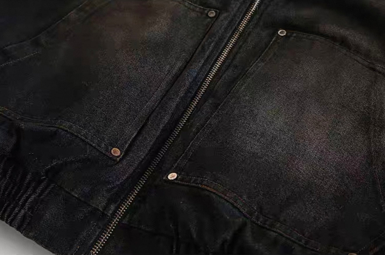Heavyweight Fur Hood Zip Jacket